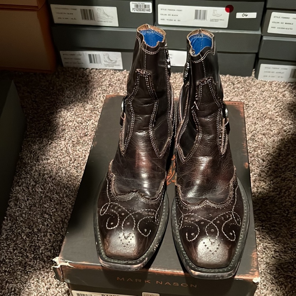 Mark Nason “Threat” side zip bootie size 8